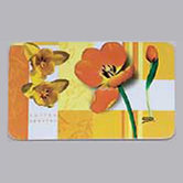 0,4 x 14,5 x 23,5cm Schneidebrettchen "Tulpen" aus Melamin