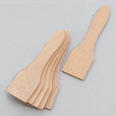 3,5 x 13cm, 6-tlg. Raclette-Spachtel-Set aus Buchenholz