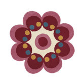 Fantasia Flower Pink Kids Rug