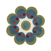 Fantasia Flower Turquoise Kids Rug