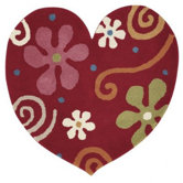 Fantasia Heart Red Kids Rug