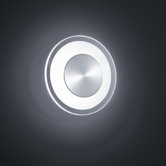 LED Wandleuchte rund "Alide" in Nickel matt