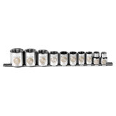 8Pt 10Pc 1/2Dr Socket Set 3/8-1""