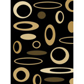 Dimensions Mod Circles Black/Beige Rug