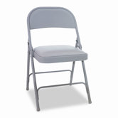 Steel Folding Chair with Padded Seat, Tan