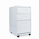 Three-Drawer Mobile Pedestal File, 15-7/8w x28-1/4h x19-3/4d,  Light Gray