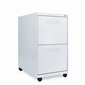Two-Drawer Mobile Pedestal File, 15-7/8w x 28-1/4h x 23-1/4d, Light Gray