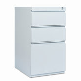 Three-Drawer Mobile Ped File w/Full-Length Pull, 15-7/8w x19-1/4d, Light Gray