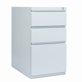 Three-Drawer Mobile Ped File w/Full-Length Pull, 15w x23d, Light Gray