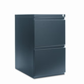 Two-Drawer Mobile Ped File w/Full-Length Pull, 15-7/8w x 23d, Black