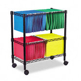 Two-Tier 30" H x 26" W Rolling File Cart