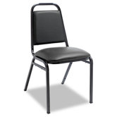 Upholstered Stacking Chairs with Square Back