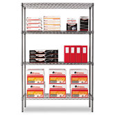 48" W x 18" D Industrial Wire Shelving Starter Kit in Black