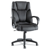 Fraze High-Back Swivel/Tilt Chair in Black Leather