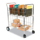 Wire Mail Cart in Chrome