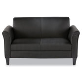 Leather Reception Lounge Loveseat