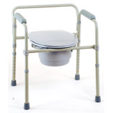 Folding commode