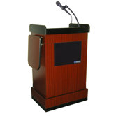 Multimedia Smart Computer Lectern in Mahogany