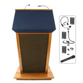 Wireless Patriot Plus Lectern in Natural Walnut