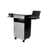 Multimedia Work Station in Black and Gray