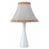 Apron Table Lamp in Pink and White
