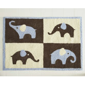 Blue Elephant Rug