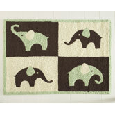 Green Elephant Rug