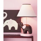 Pink Elephant Lamp Base and Shade