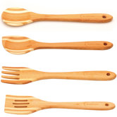 Four Piece Bamboo Serving Set
