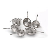 Professional Copper Clad Stainless Steel 10-Piece Cookware Set