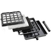 9" x 9" Black Mechanical Garden Pond Filter