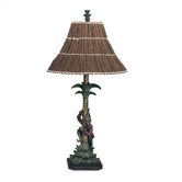 Monkey Table Lamp with Twig Shade
