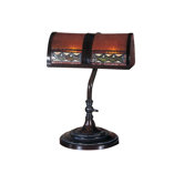 Egyptian Desk Lamp in Mica Bronze