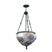 Hydrangea Pairpoint 3 Light Foyer Inverted Pendant