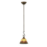 Jeweled Floral 1 Light Mini Pendant