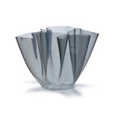 Cartoccio Vase Clear Glass in Grey