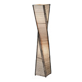 Stix Two Light Floor Lantern in Black