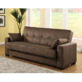 Casual Convertible Microsuede Storage Sofa