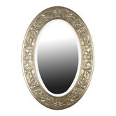 Argento Oval Wall Mirror in Antique Silver