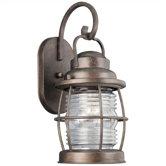 Beacon  Medium Wall Lantern in Gilded Copper