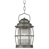 Beacon  Hanging Lantern in Solid Brass Flint