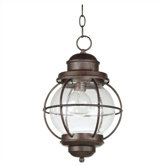 Hatteras  Hanging Lantern in Gilded Copper