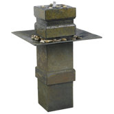 Cubist Slate Outdoor Floor Fountain