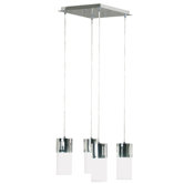 Cylinder 4 Light Square Island Pendant