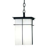 Mesa Outdoor Hanging Lantern in Textured Black