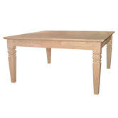 Unfinished Wood Java Coffee Table