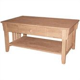 Mission Coffee Table with Drawer