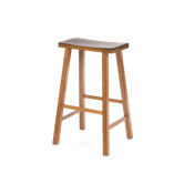 29" Saddleseat Barstool (Distressed Rustic Oak)