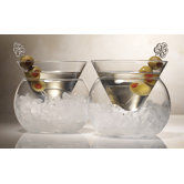 Rockwell Large Stemless Martini Glass (Set of 2)