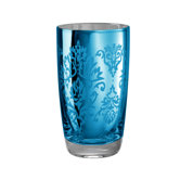Brocade Highball Glass in Blue (Set of 4)